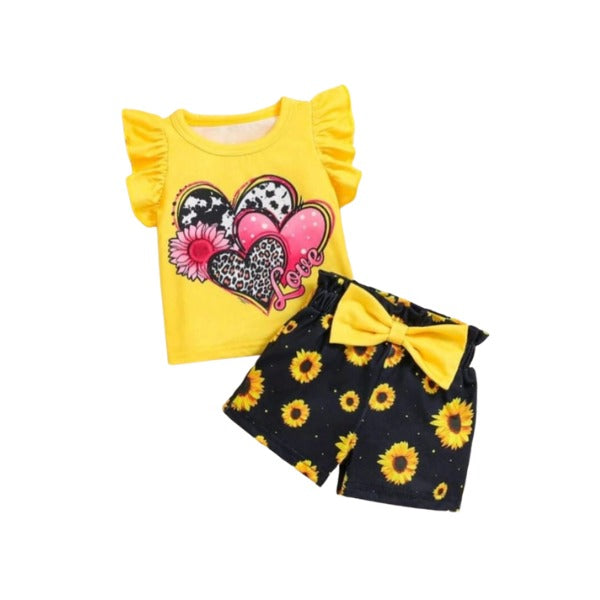 Baby & Kids 2pcs Printed T-shirt Set (3mths-6yrs)
