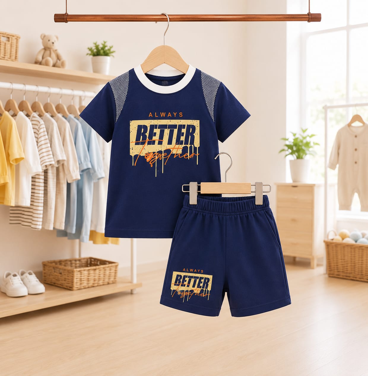 Baby & Kids 2pcs Printed T-shirt Set (3mths-6yrs)