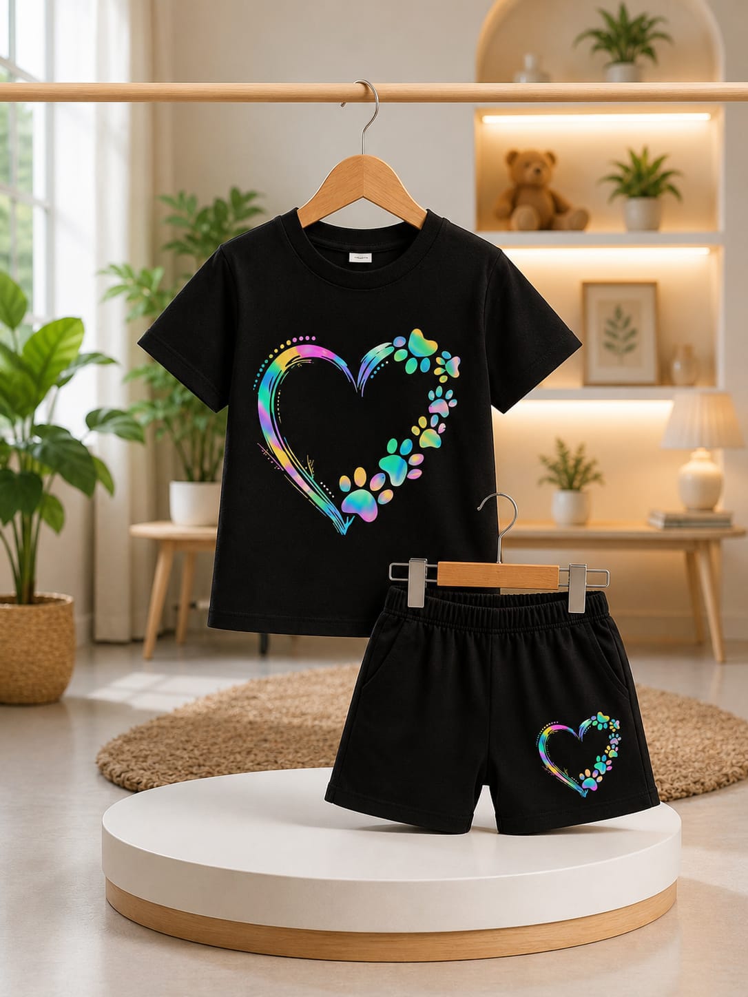 Baby & Kids 2pcs Printed T-shirt Set (3mths-6yrs)
