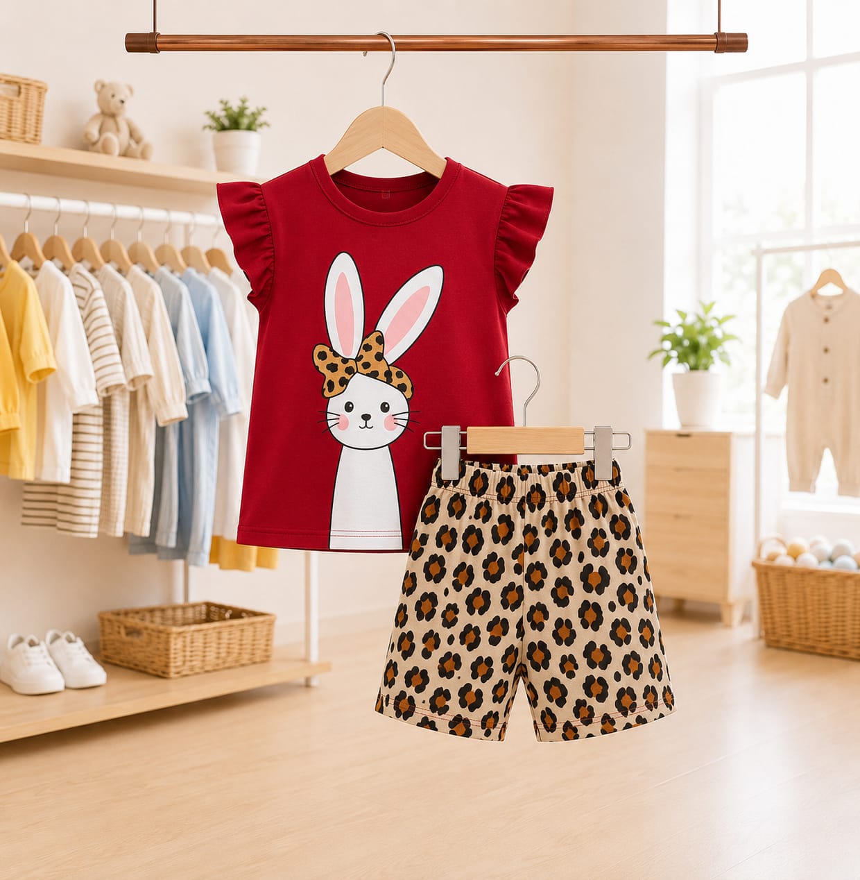 Baby & Kids 2pcs Printed T-shirt Set (3mths-6yrs)