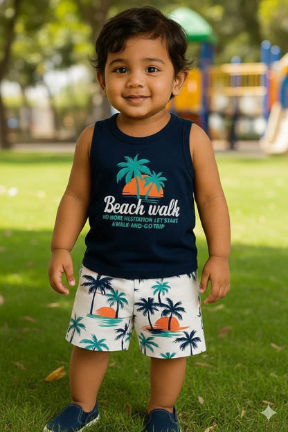 Baby & Kids 2pcs Printed Tank Top Set (3mths-6yrs)