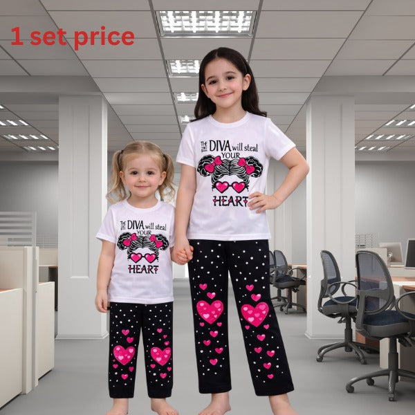 Baby & Kids 2pcs Printed T-shirt Set (3mths-12yrs)