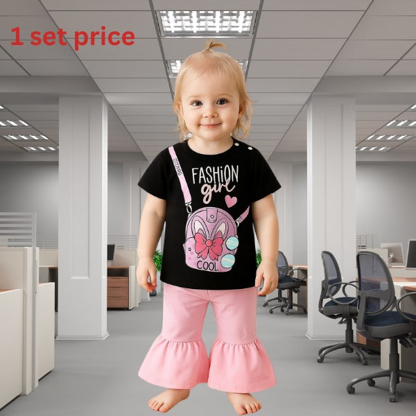 Baby & Kids 2pcs Printed T-shirt Set (3mths-12yrs)