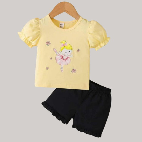 Baby & Kids 2pcs Printed T-shirt Set (3mths-6yrs)