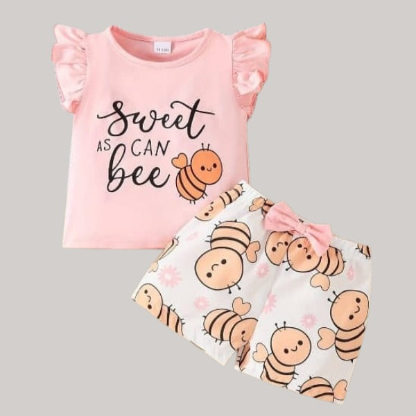Baby & Kids 2pcs Printed T-shirt Set (3mths-6yrs)