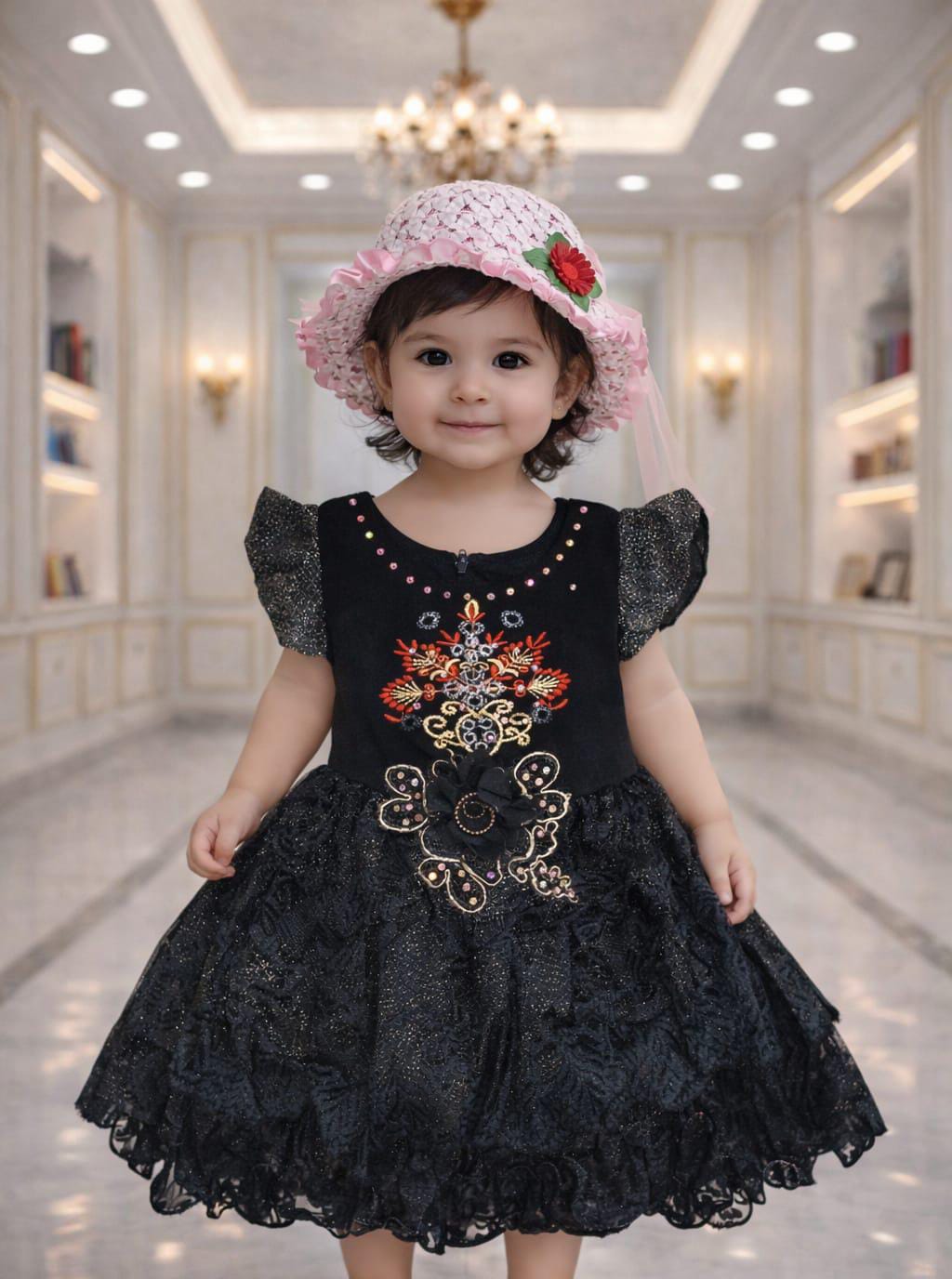 Party Dress and Baby Cap