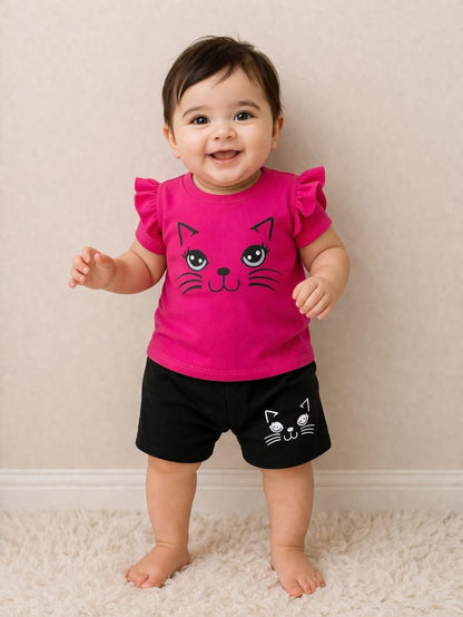 Baby & Kids 2pcs Printed T-shirt Set (3mths-6yrs)