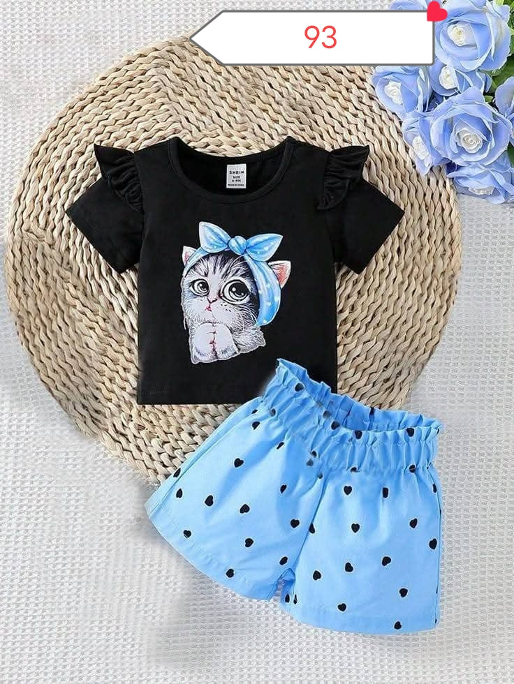 Baby & Kids 2pcs Printed T-shirt Set (3mths-6yrs)
