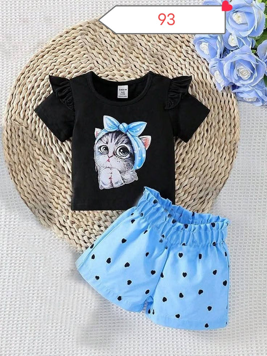 Baby & Kids 2pcs Printed T-shirt Set (3mths-6yrs)