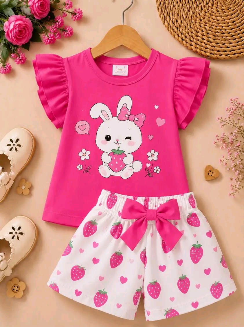 Baby & Kids 2pcs Printed T-shirt Set (3mths-6yrs)