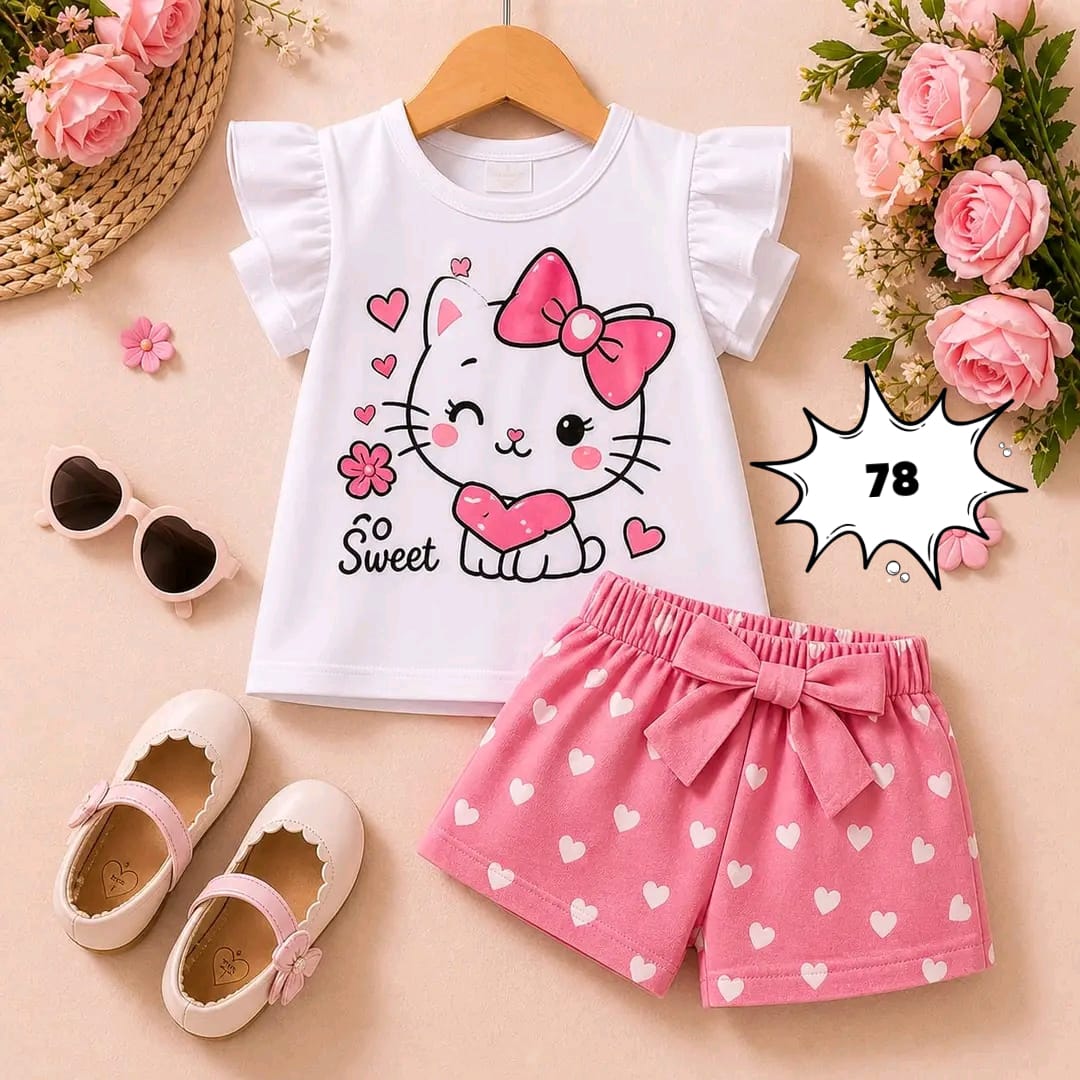 Baby & Kids 2pcs Printed T-shirt Set (3mths-6yrs)