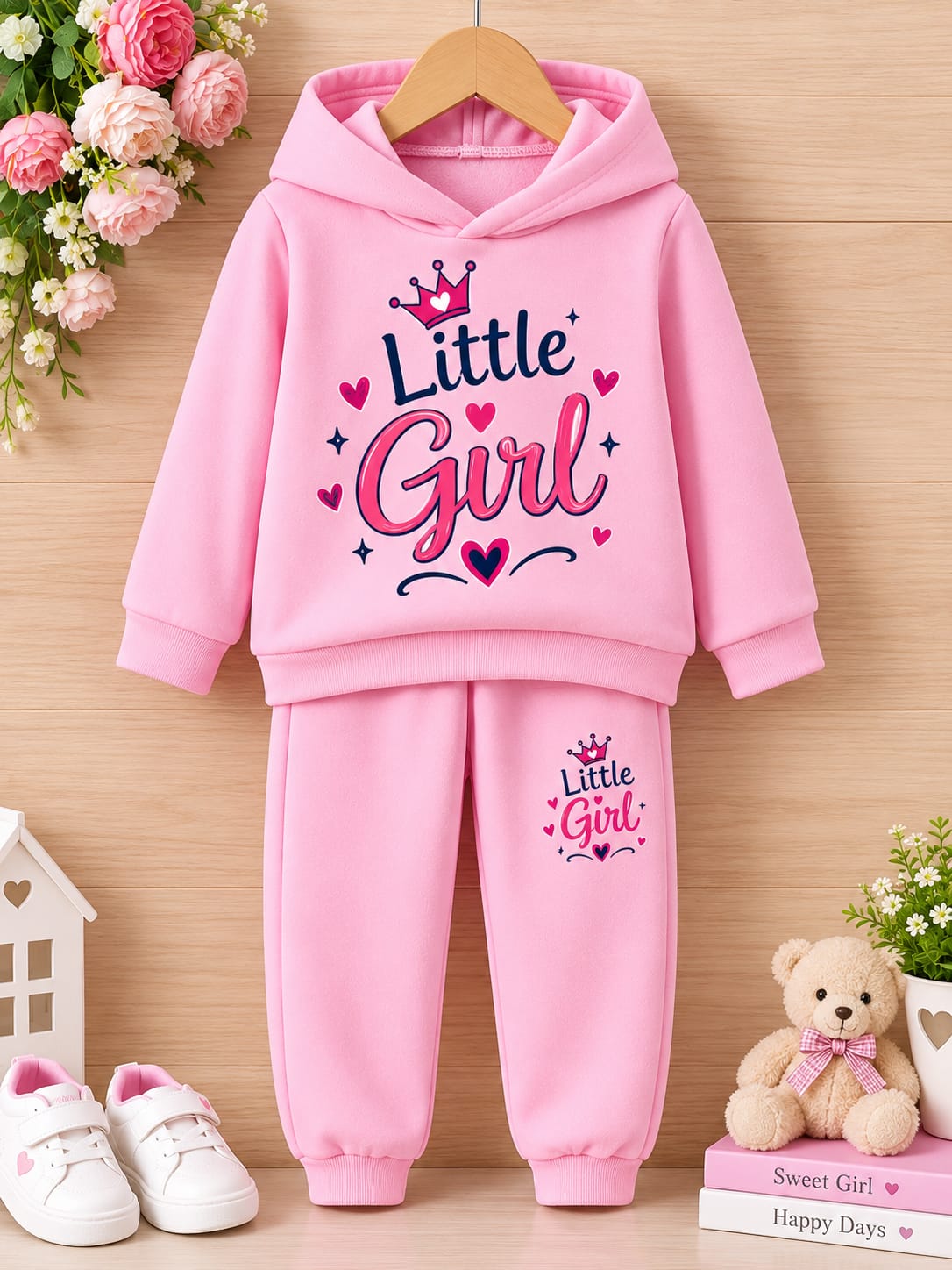 Baby & Kids 2pcs Printed Hoody Set (1 yrs-12 yrs)