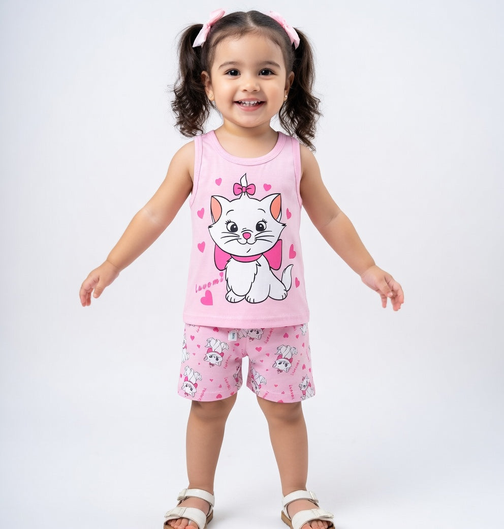 Baby & Kids 2pcs Printed Tank Top Set (3mths-6yrs)
