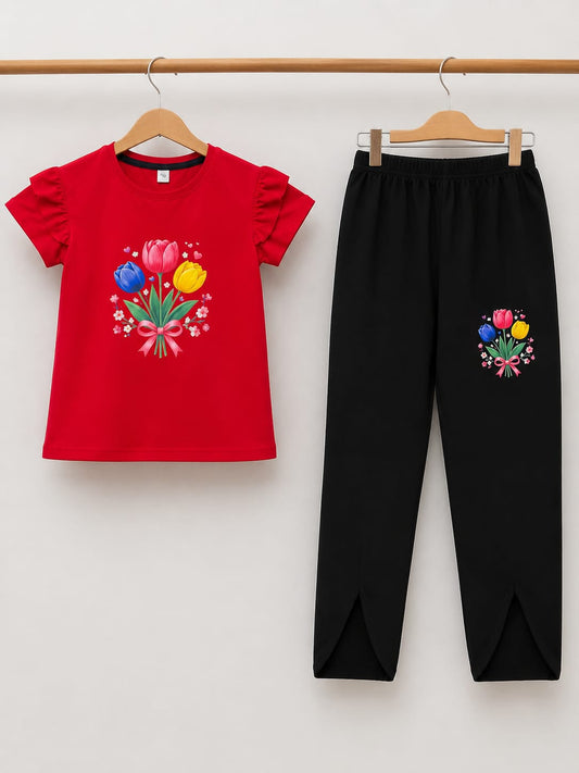 Baby & Kids 2pcs Printed T-shirt Set (3mths-12yrs)