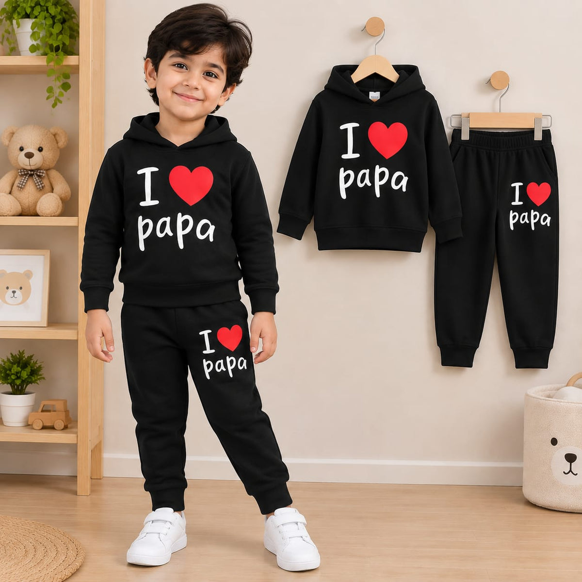 Baby & Kids 2pcs Printed Hoody Set (3mths-8yrs)