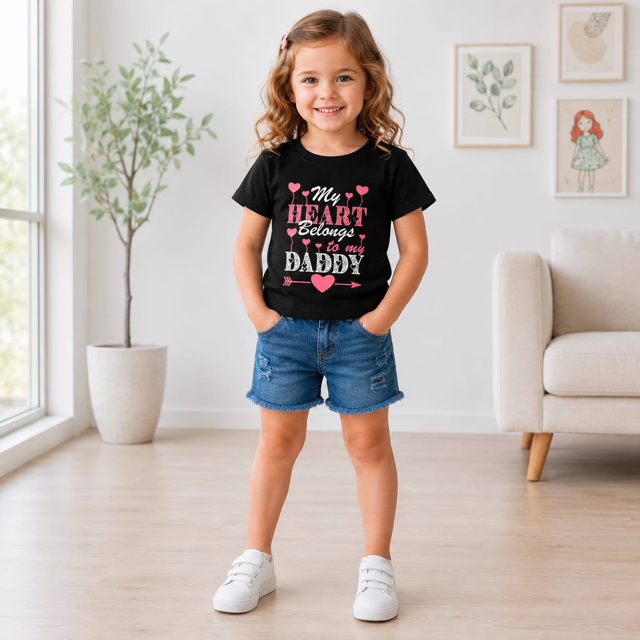 Baby & Kids 2pcs Printed T-shirt Set jeans pant (1 yrs-7yrs)