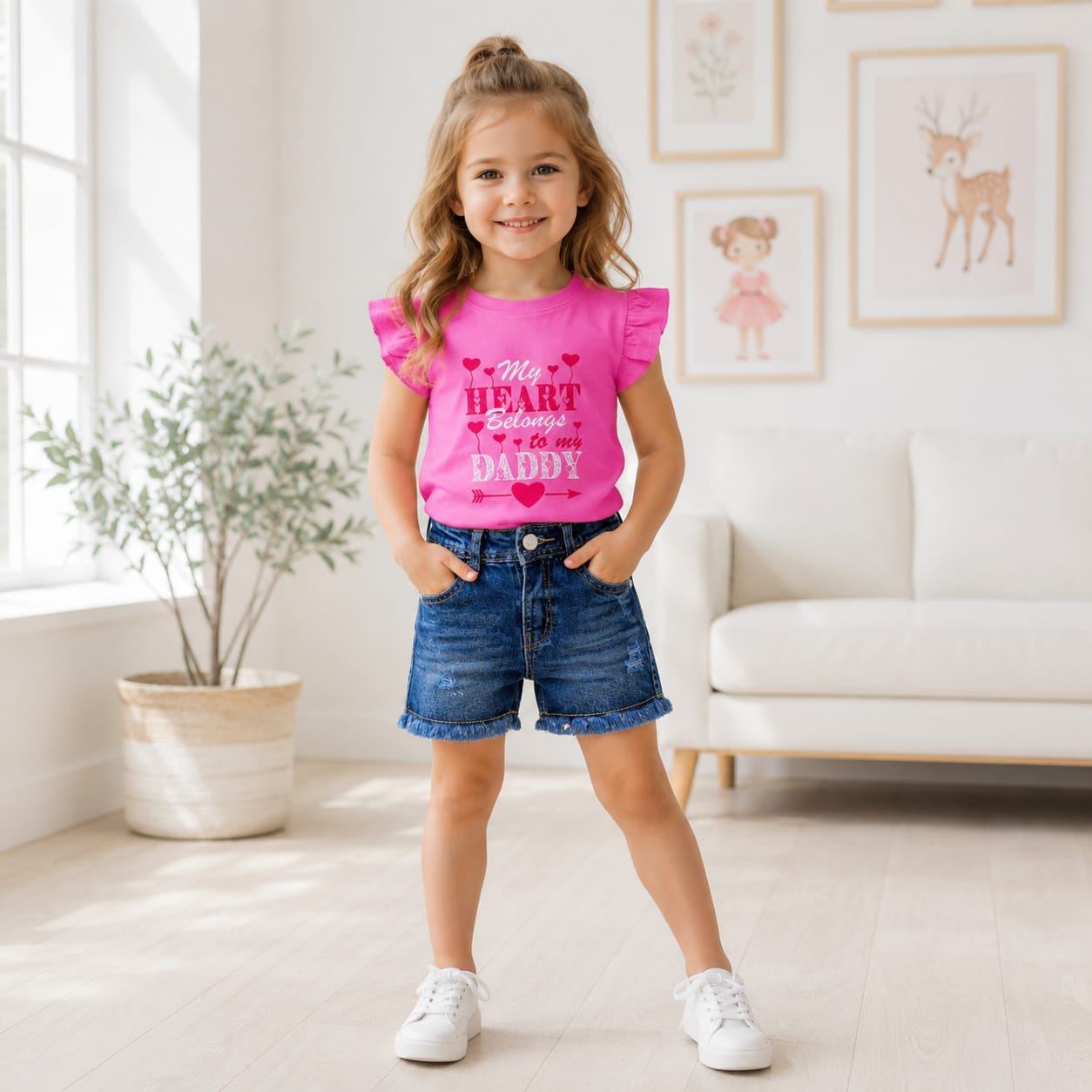 Baby & Kids 2pcs Printed T-shirt Set jeans pant (1 yrs-7yrs)