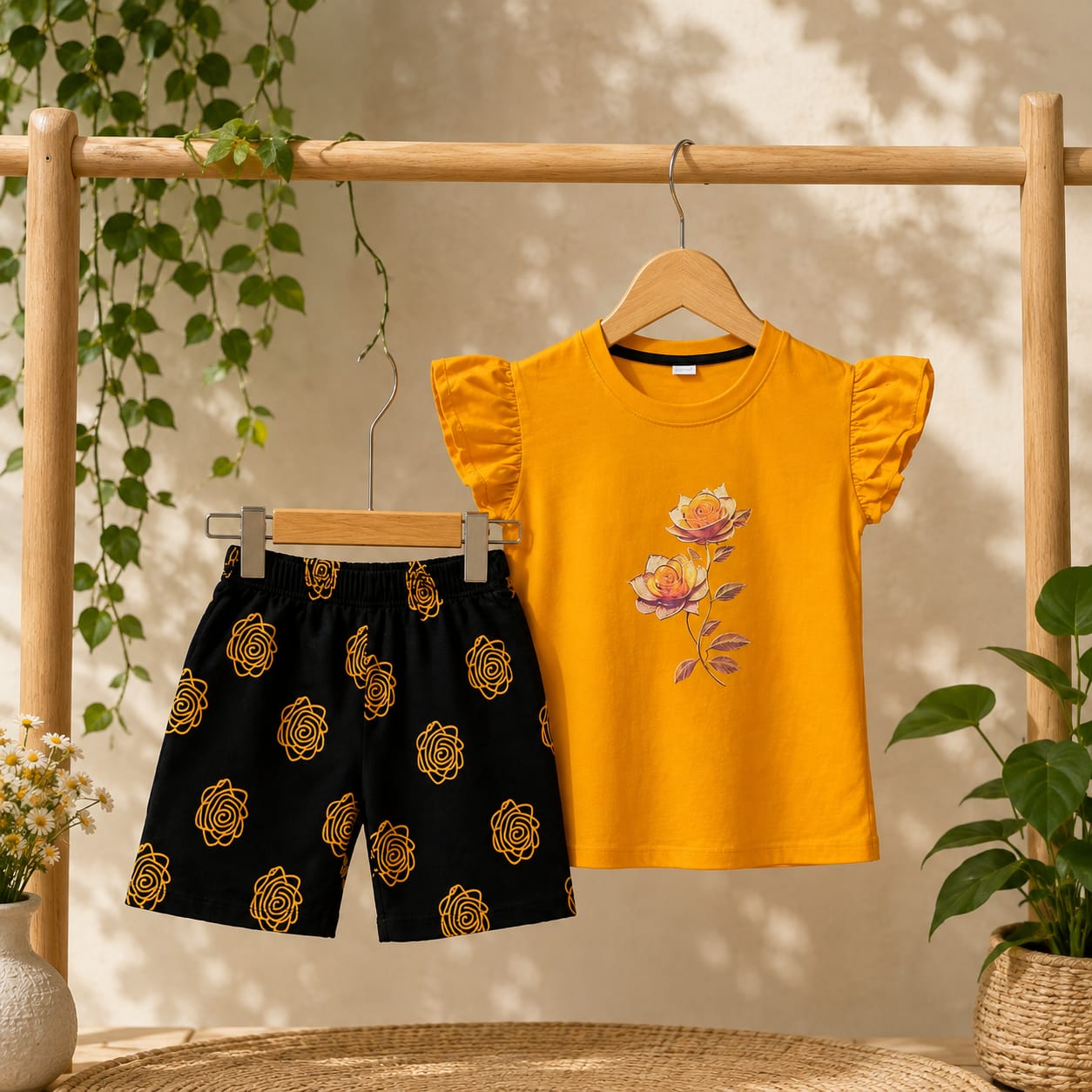 Baby & Kids 2pcs Printed T-shirt Set (3mths-6yrs)