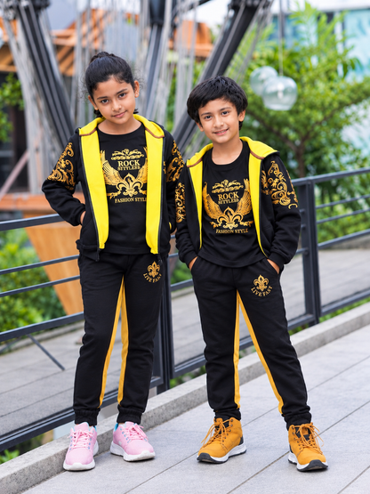 Baby & Kids 3 pcs Printed Hoody Set (1 yrs-12 yrs)