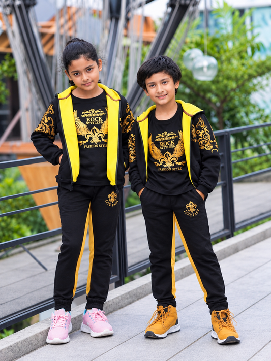 Baby & Kids 3 pcs Printed Hoody Set (1 yrs-12 yrs)